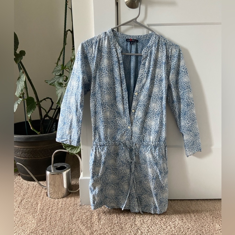 JCrew Floral Romper (Blue/white)
